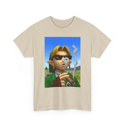 Pixelated Link Smoking With Deal With It Glasses