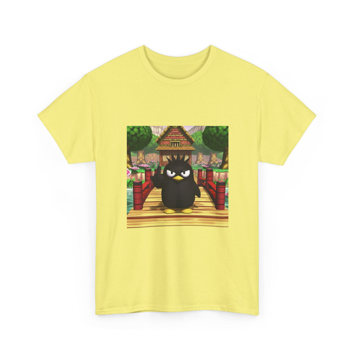 Grumpy Black Bird Flipping Off Tee