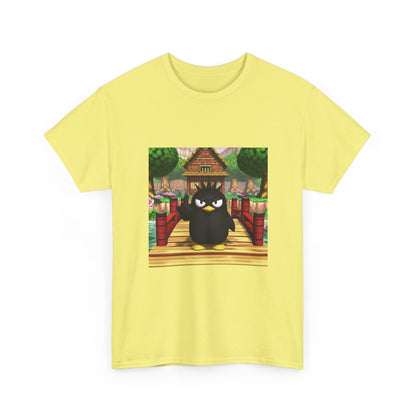 Grumpy Black Bird Flipping Off Tee