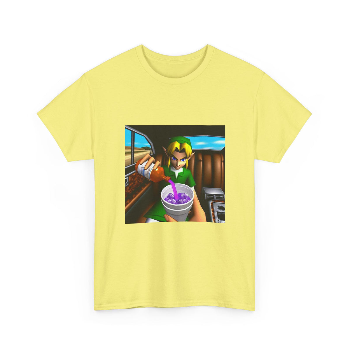 N64 Link Pouring Purple Lean Tee