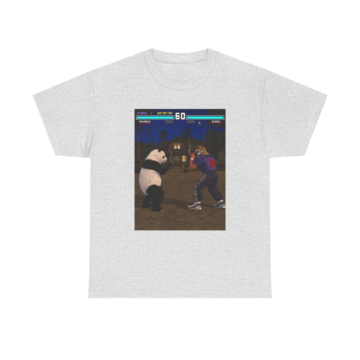Panda And King Smoking Cigars Street Fight Tee