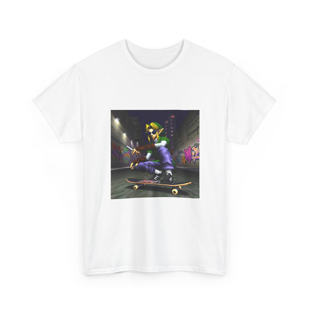 Link Skater Smoking In Alley Tee