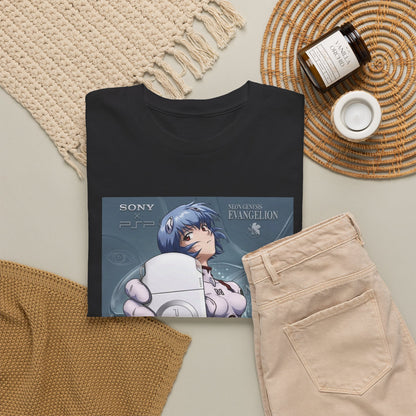 Rei Ayanami Holds PSP Collaboration Tee