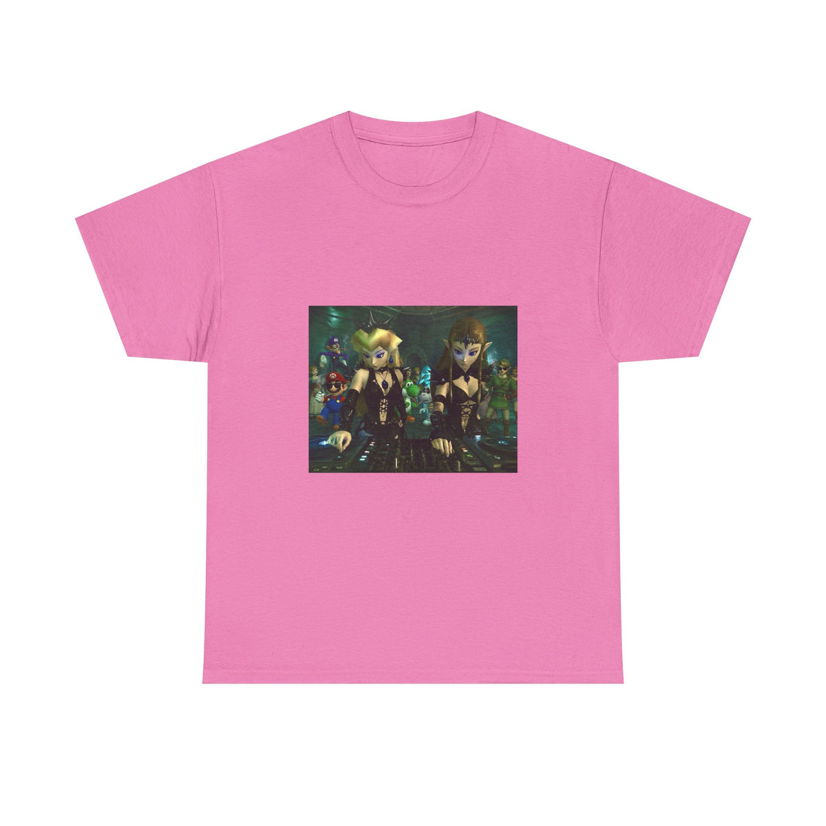 Princess Peach and Zelda DJing with Friends Tee