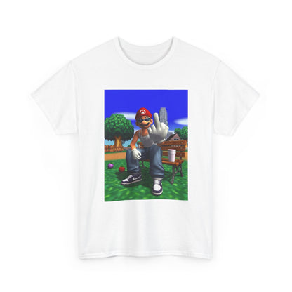 Thug Mario Flipping The Bird Tee