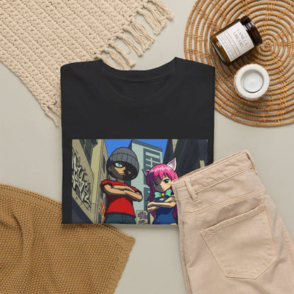 Urban Duo Standoff In Graffiti Alley Tee