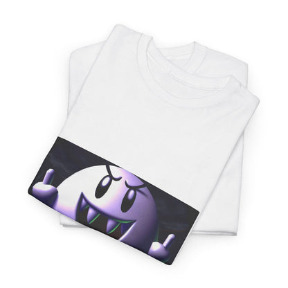 Edgy Ghost Flipping The Bird Tee
