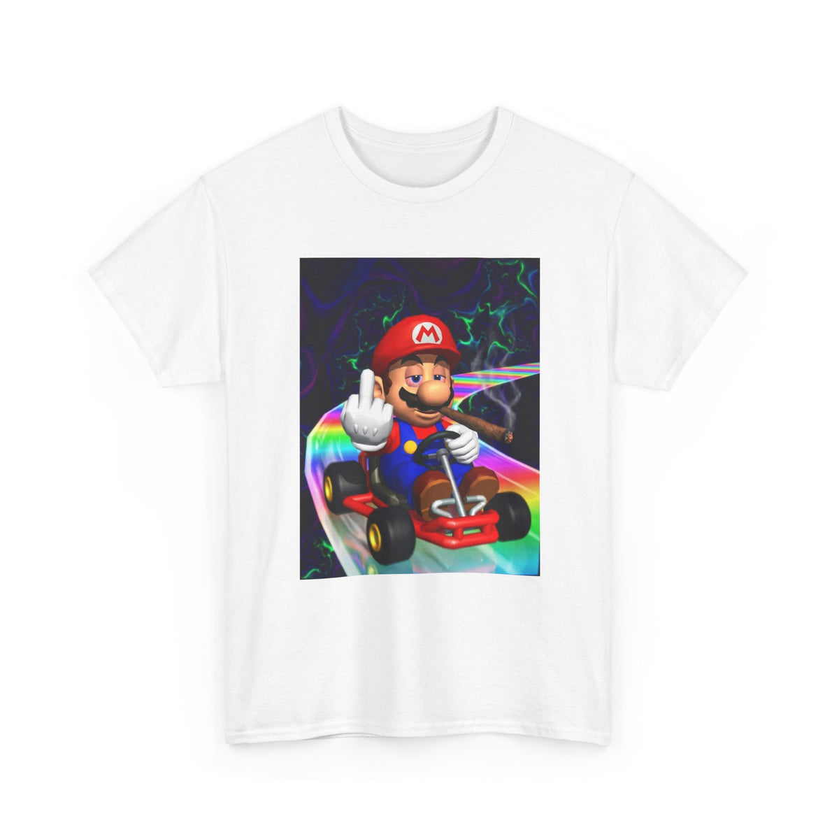 High Mario Karting On Rainbow Road