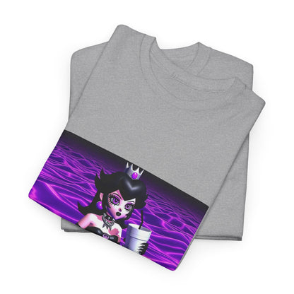 Goth Peach Wading In Purple Waves