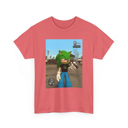 Green Hedgehog Smoking Blunt In San Andreas Tee