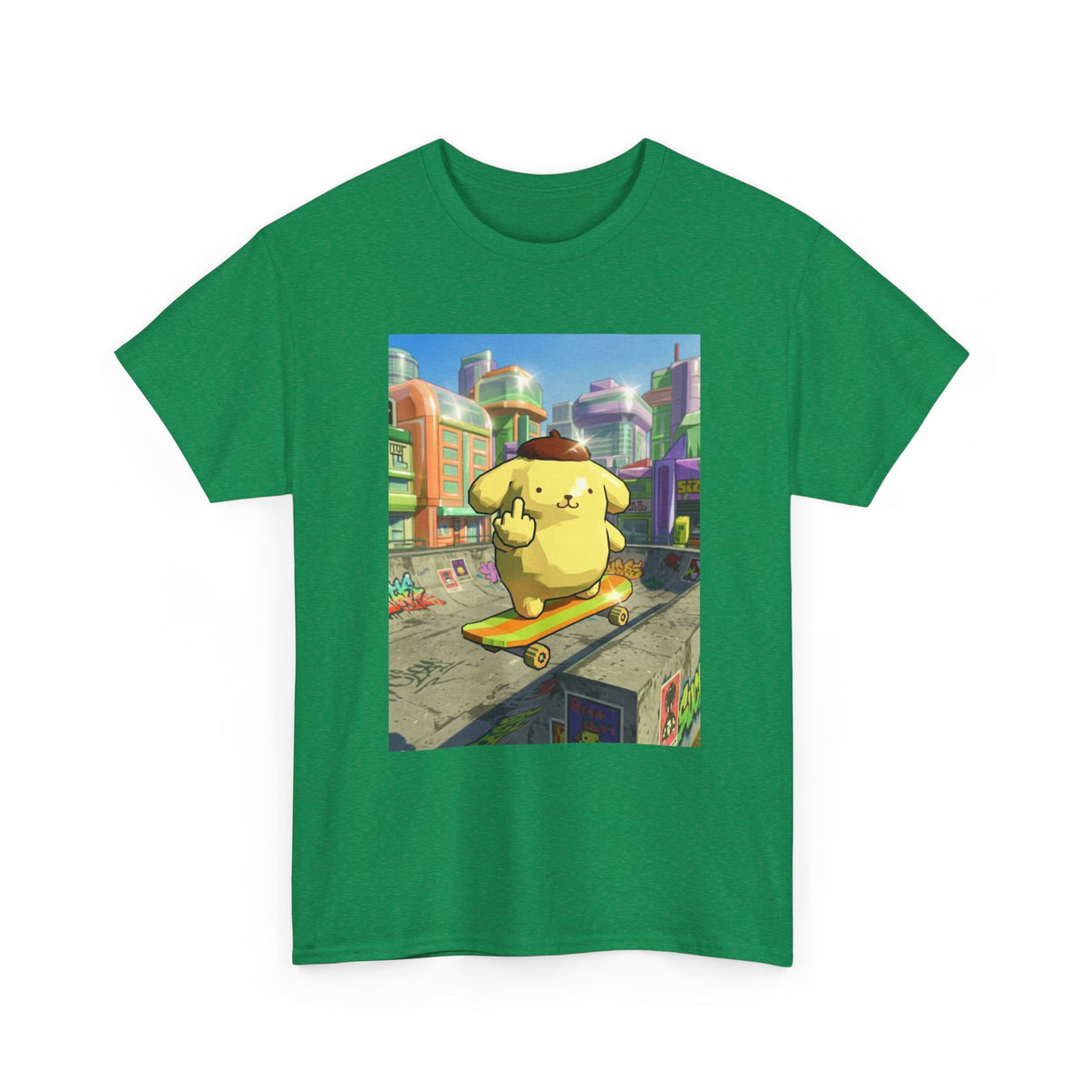 Pompompurin Flipping Bird Skate Park Tee