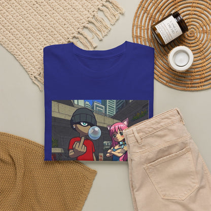 Skater Punk And Kitty Girl In Skater Park Tee