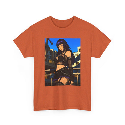Gothic Anime Girl Staring Cityscape Tee