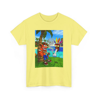 Crash Bandicoot Smoking With Aku Aku Tee