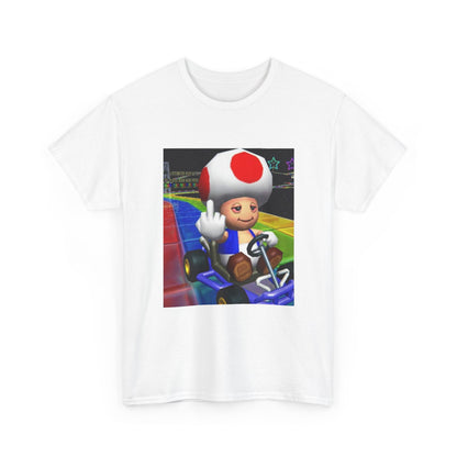 Stoned Toad Driving Kart Flipping Bird