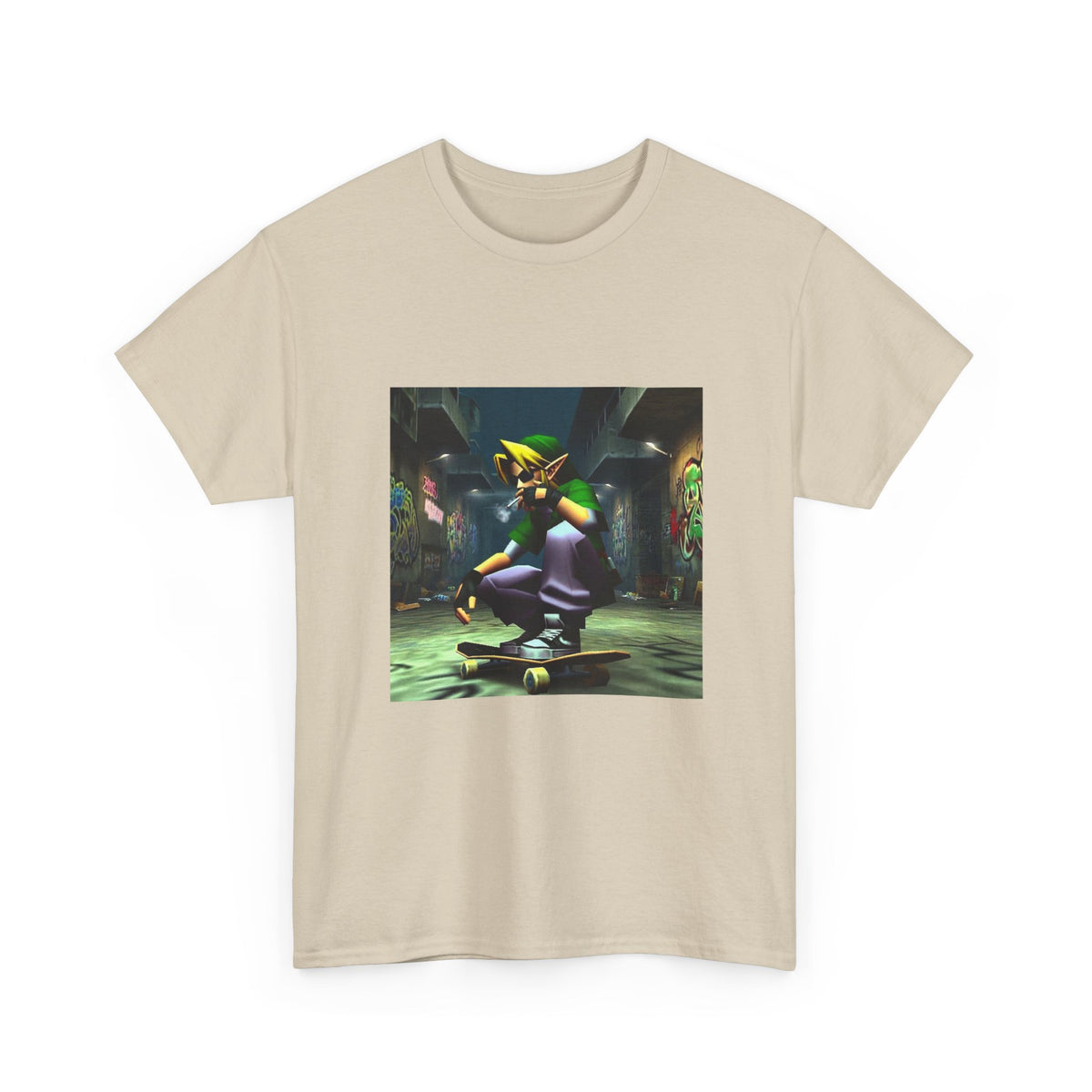 Street Link Smoking On Skateboard Tee