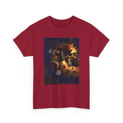 Shadow The Hedgehog With Uzi Amidst Explosion Tee