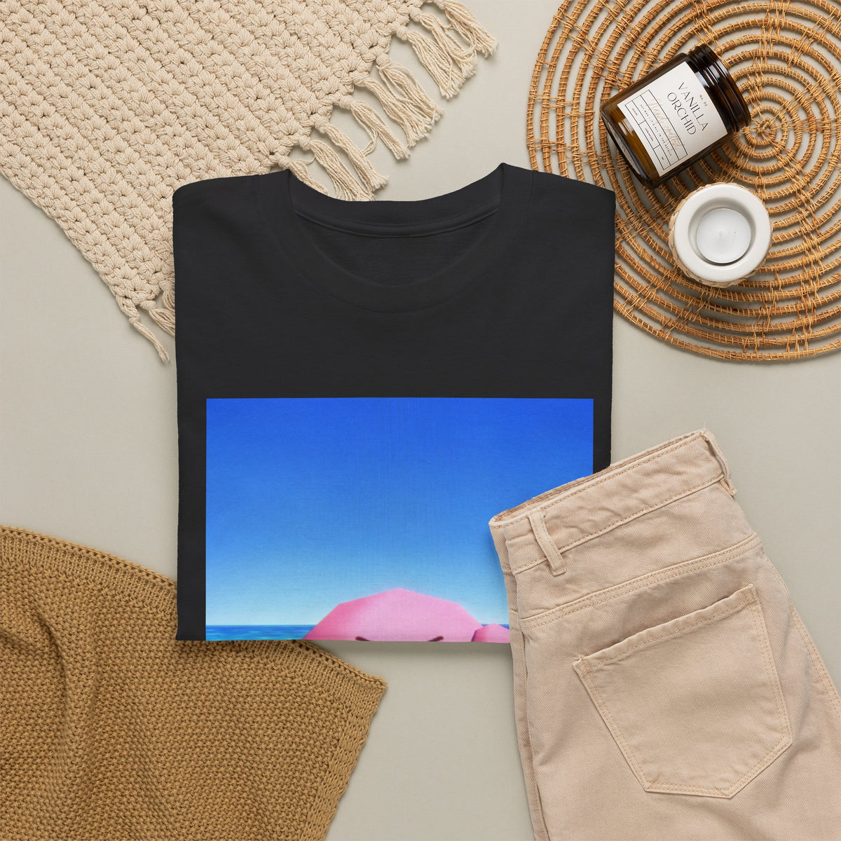 Kirby Flipping The Bird Beach Tee