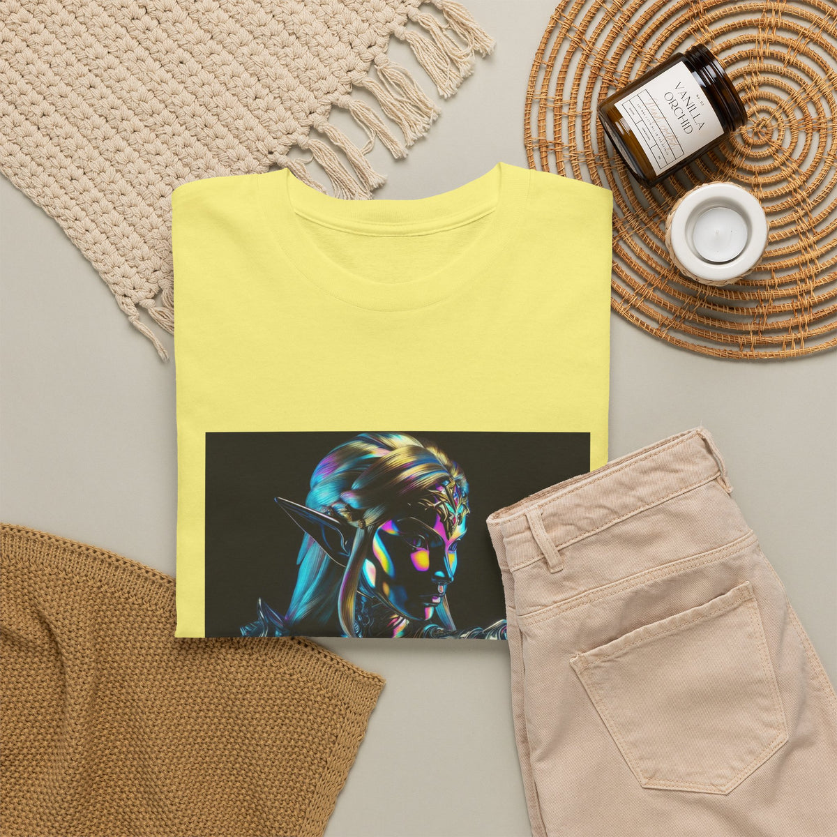 Holographic Elf Princess Chrome Armor Tee