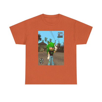 Chill Green Hedgehog Smoking Blunt Tee