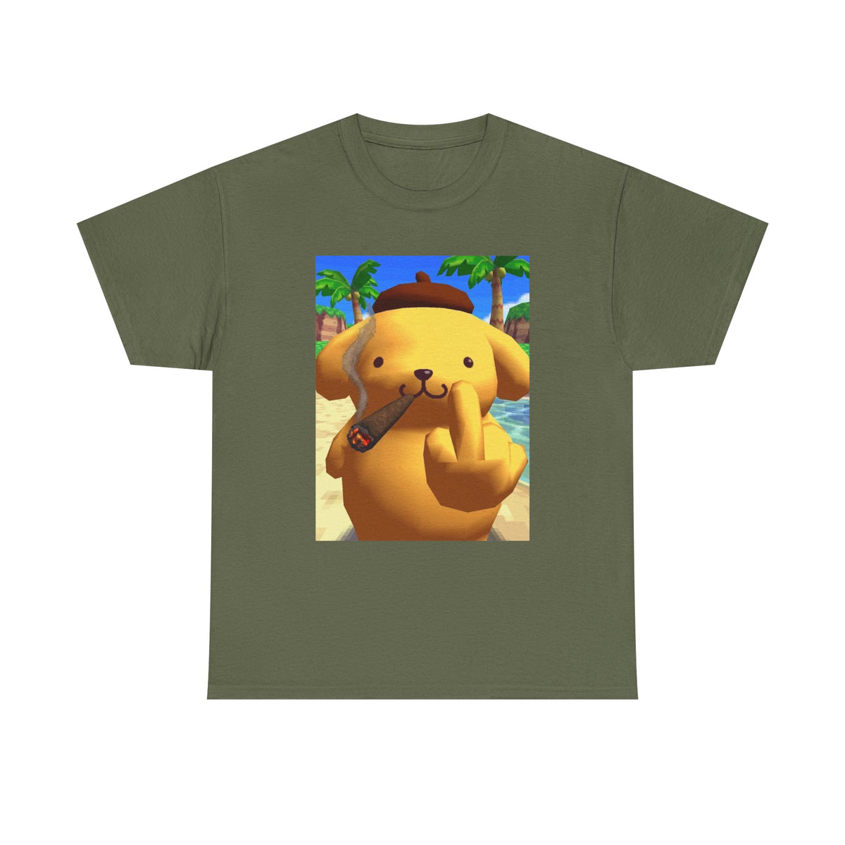 Pompompurin Smoking Blunt & Flipping Off
