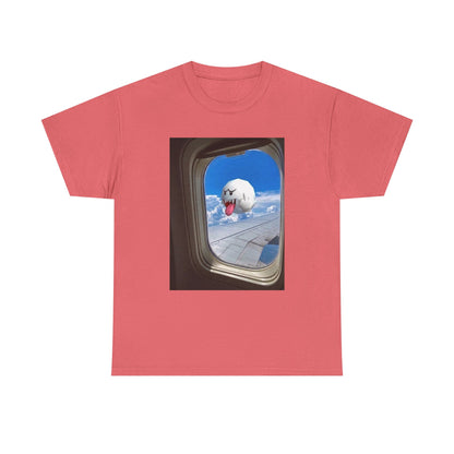 Boo Flipping Off Airplane Window Tee