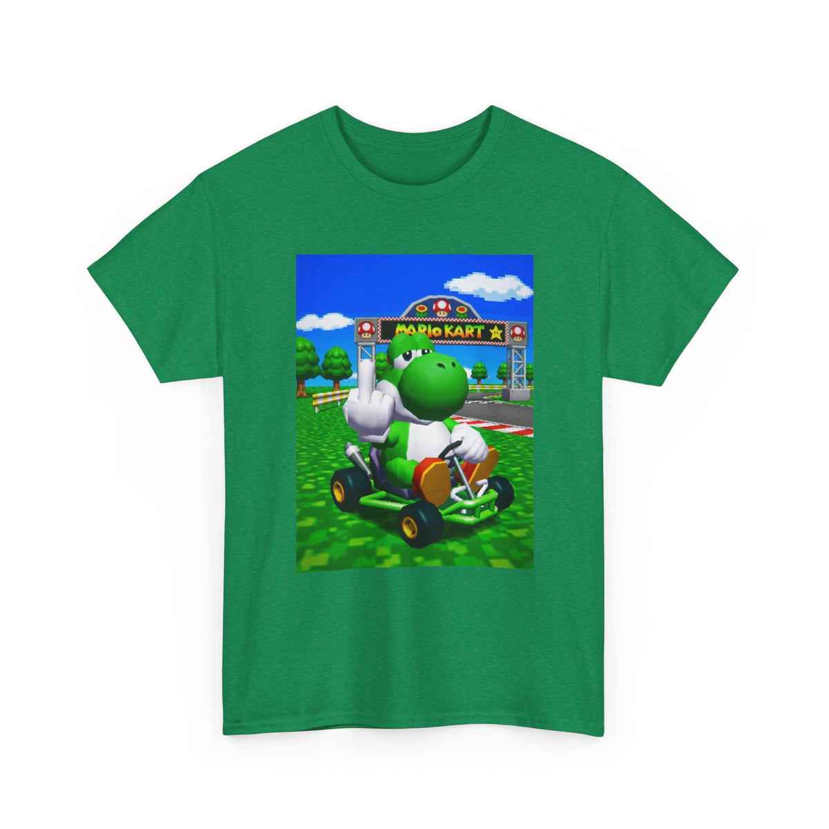 Yoshi Flipping Off In Mario Kart