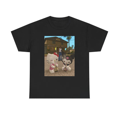 CJ And High Sanrio Characters In Grove Street Tee