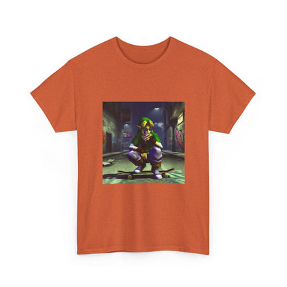 Edgy Link Smoking On Skateboard