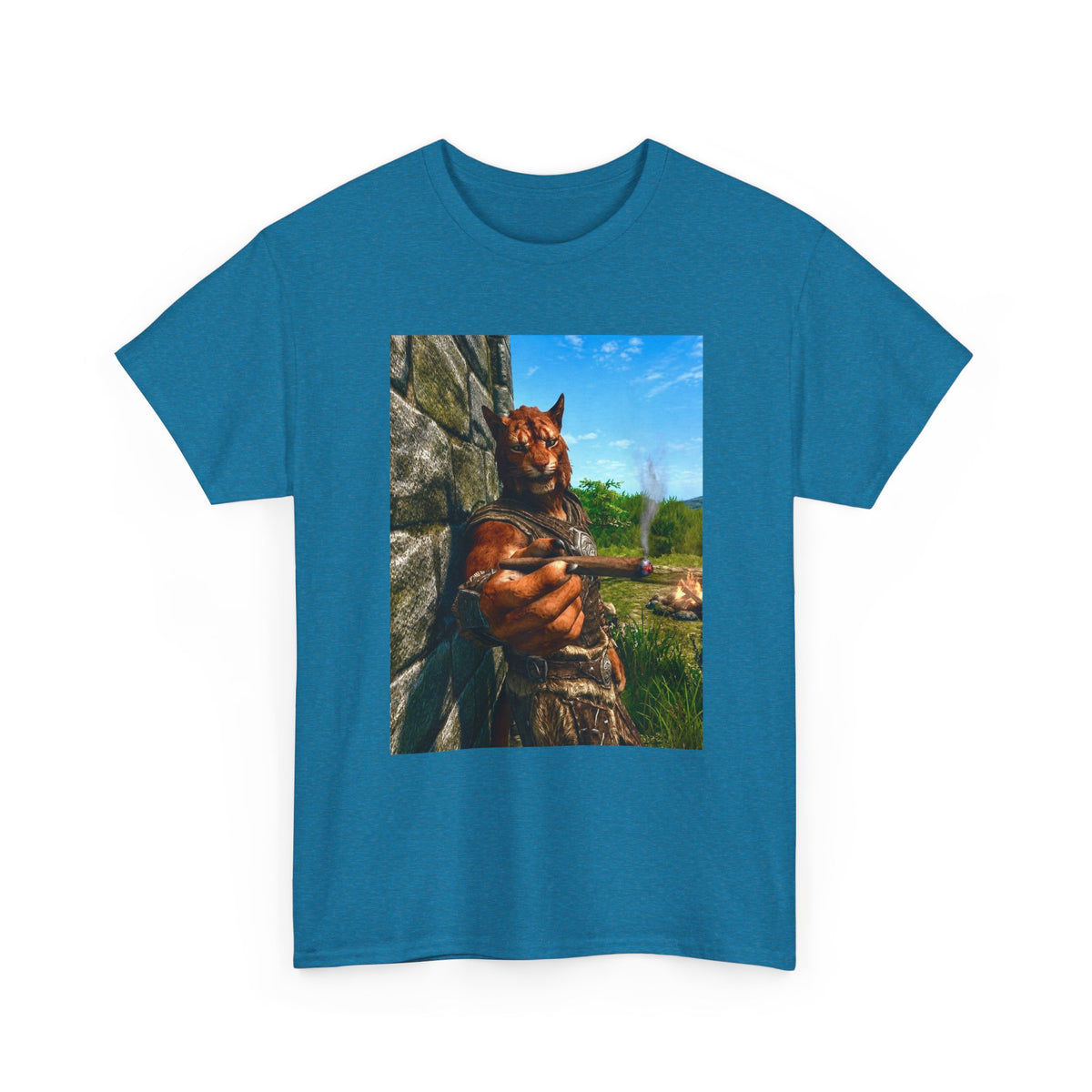 Khajiit Offering Smokin' Cigar Tee