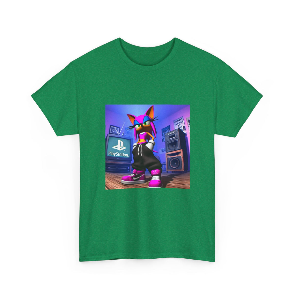Pink Sonic-Style Character In Y2K Drip
