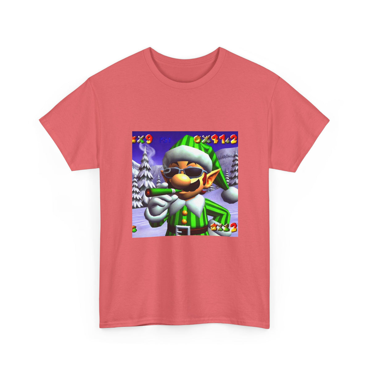 Elf Mario Smoking In Snowy Mountains