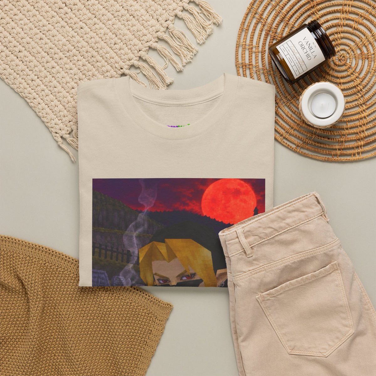 Mystic Green Canvas Graphic Tee