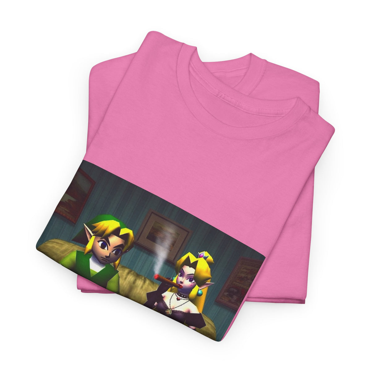 Link and Goth Peach Chillin' and Smoking Tee