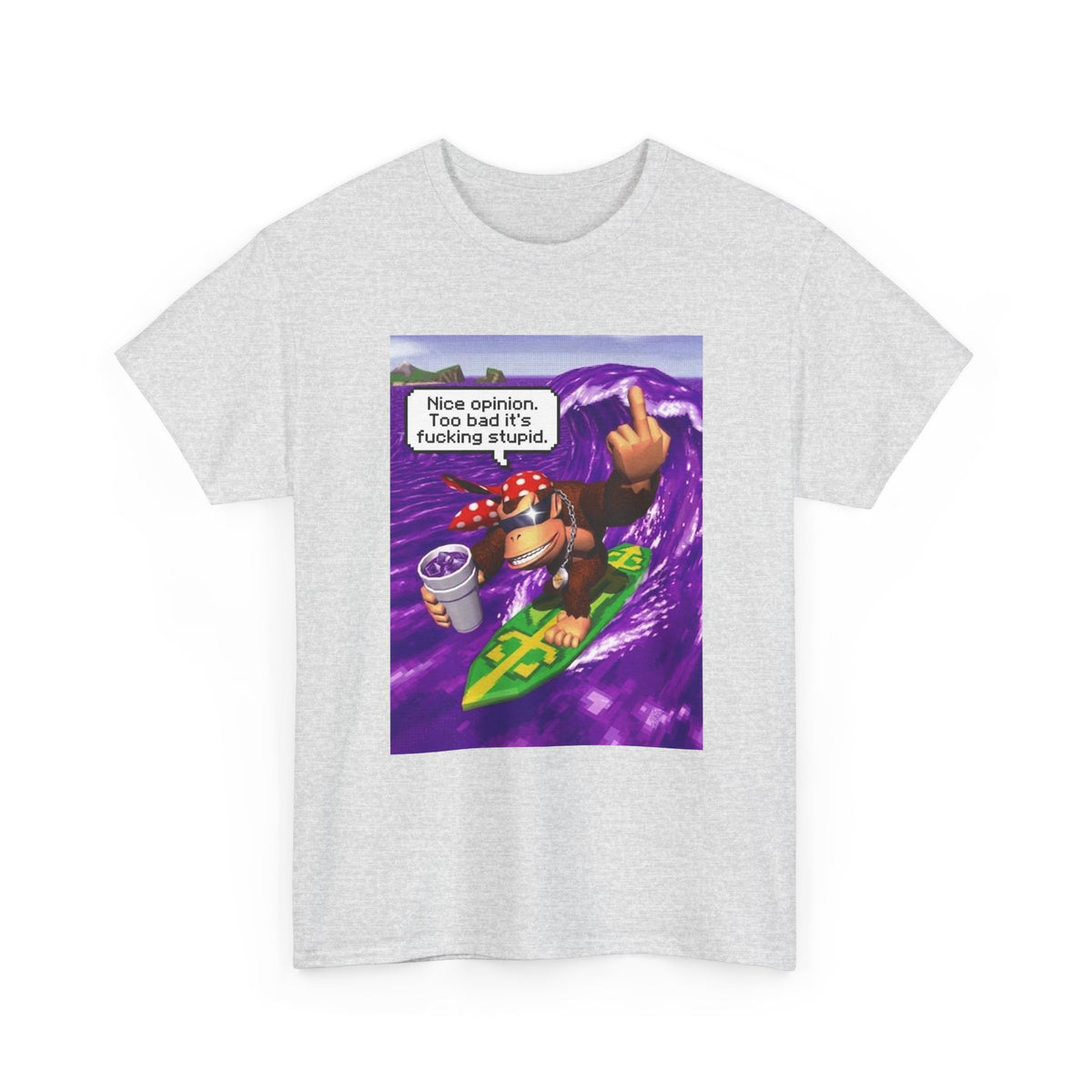 Donkey Kong Surfing Purple Wave Middle Finger
