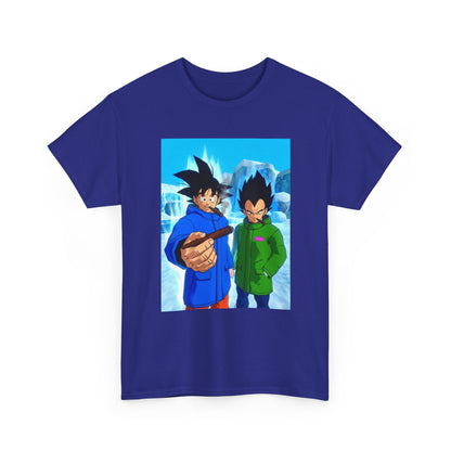 Goku and Vegeta Chilling in Icy Scene Tee