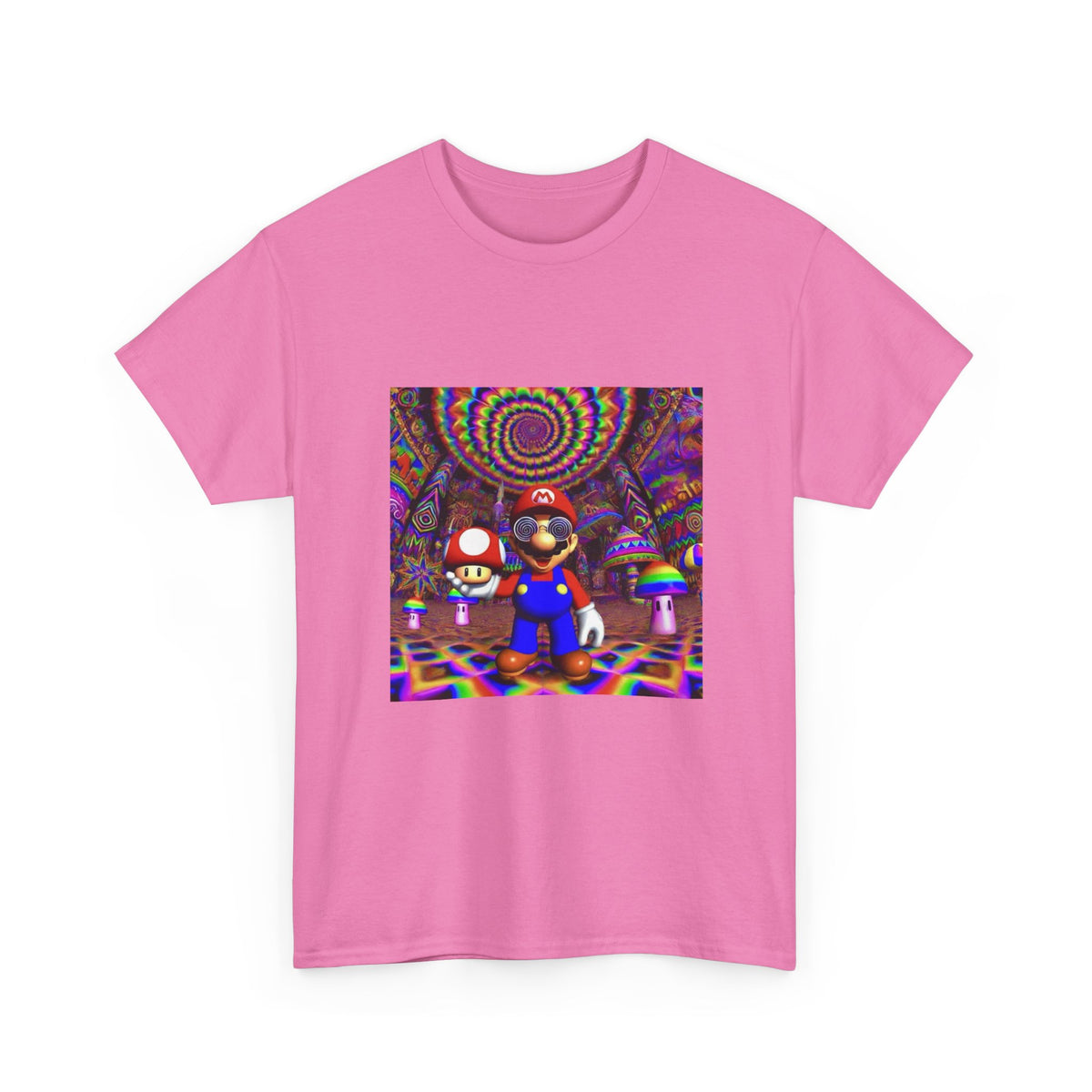 Tripping Mario Holding A Super Mushroom