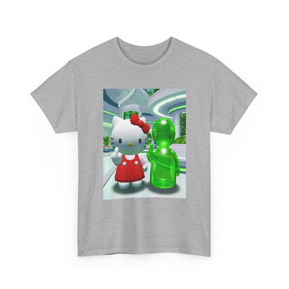 Kitty And Green Alien Flipping The Bird