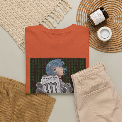 Rei Ayanami Holding Monster Energy Wireframe Tee