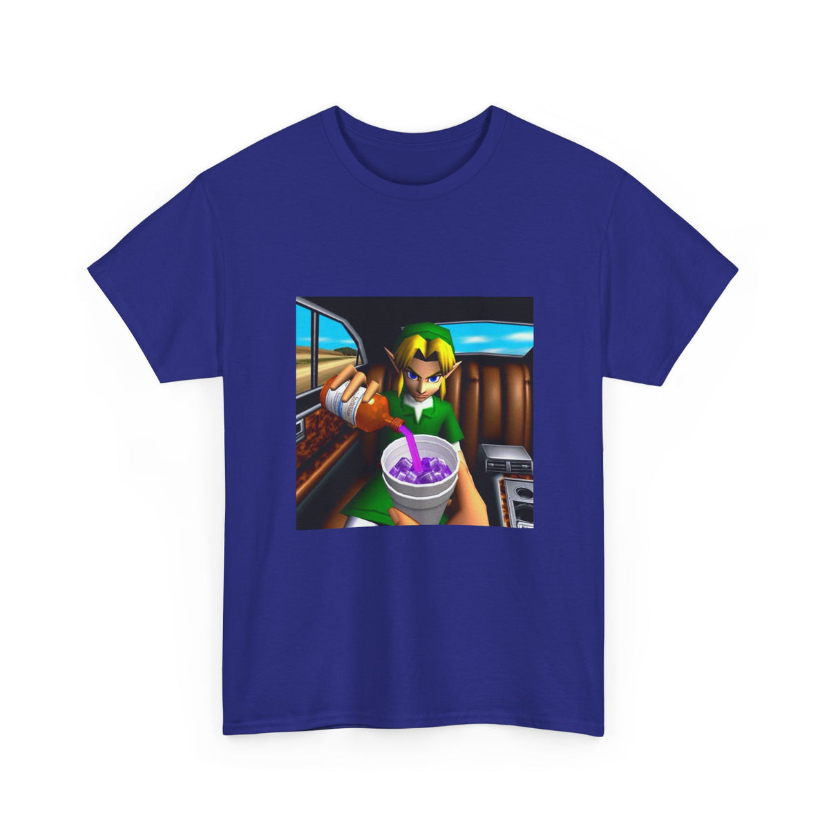 N64 Link Pouring Purple Lean Tee
