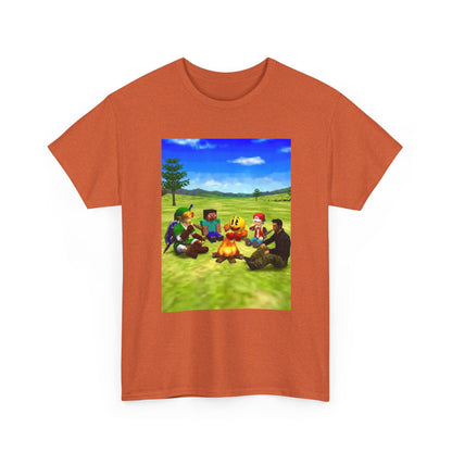 Iconic Gamers Smoking Around Campfire