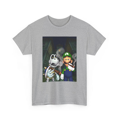 Luigi And Dry Bones Smoking In Spooky Mansion