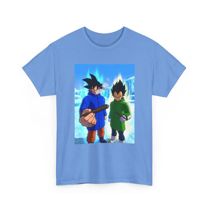 Goku And Vegeta Smoking In Snowy Scene Tee
