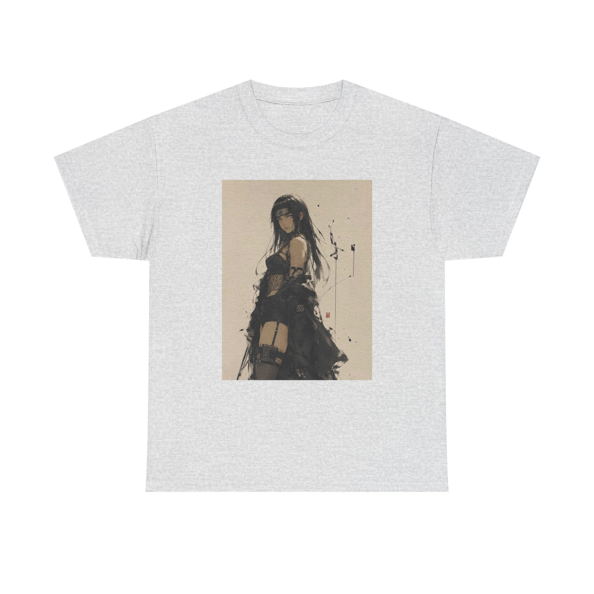 Anime Goth Girl Standing Confidently Tee