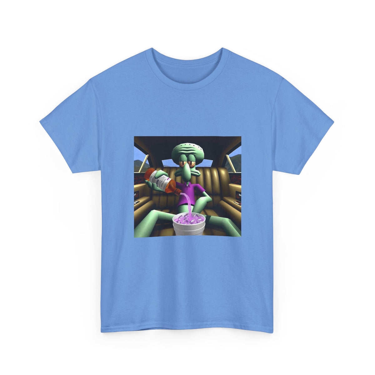 Squidward Pouring Lean In Car Tee