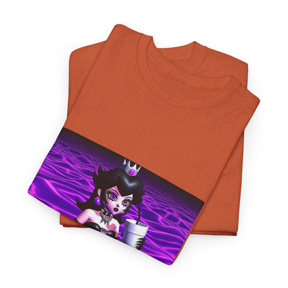 Goth Peach Wading In Purple Waves
