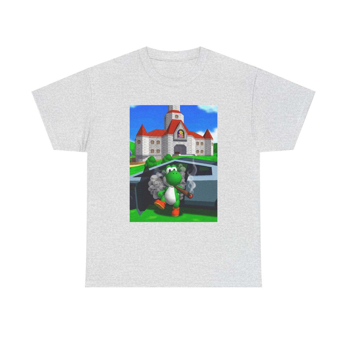 Yoshi Hotboxing Outside Princess Peach's Castle
