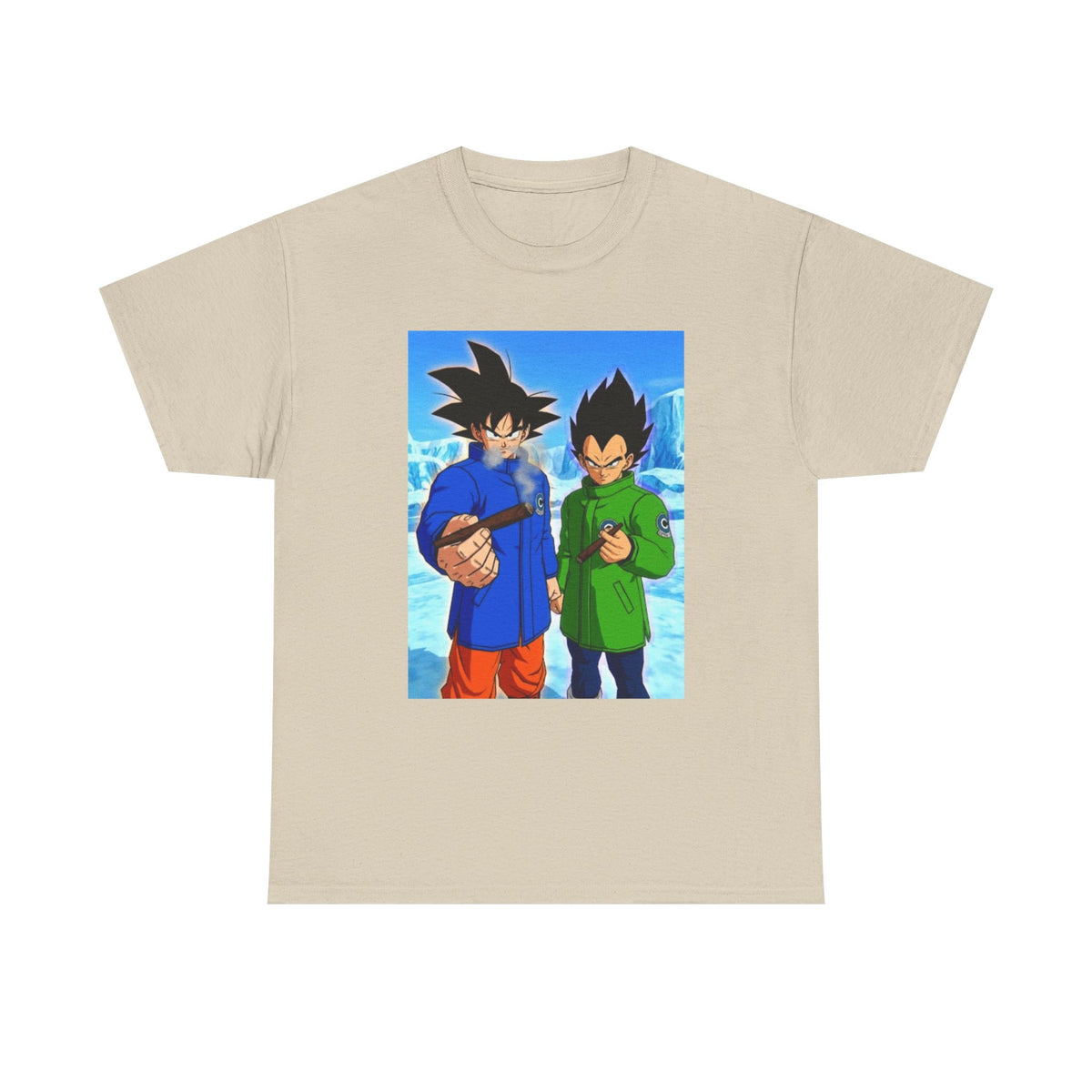 Goku and Vegeta Smoking in the Snow Tee