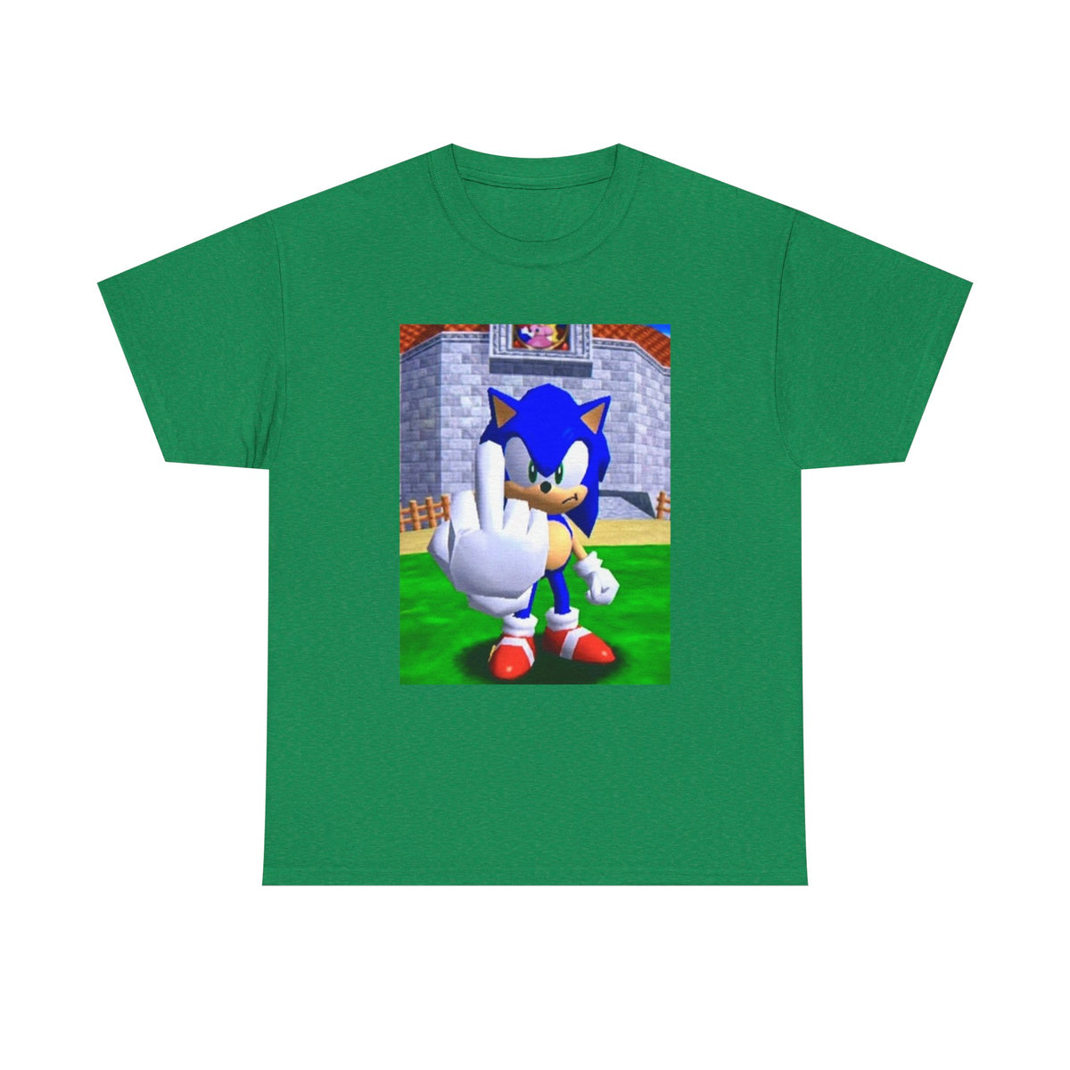 Sonic Flipping Off In The Castle Grounds