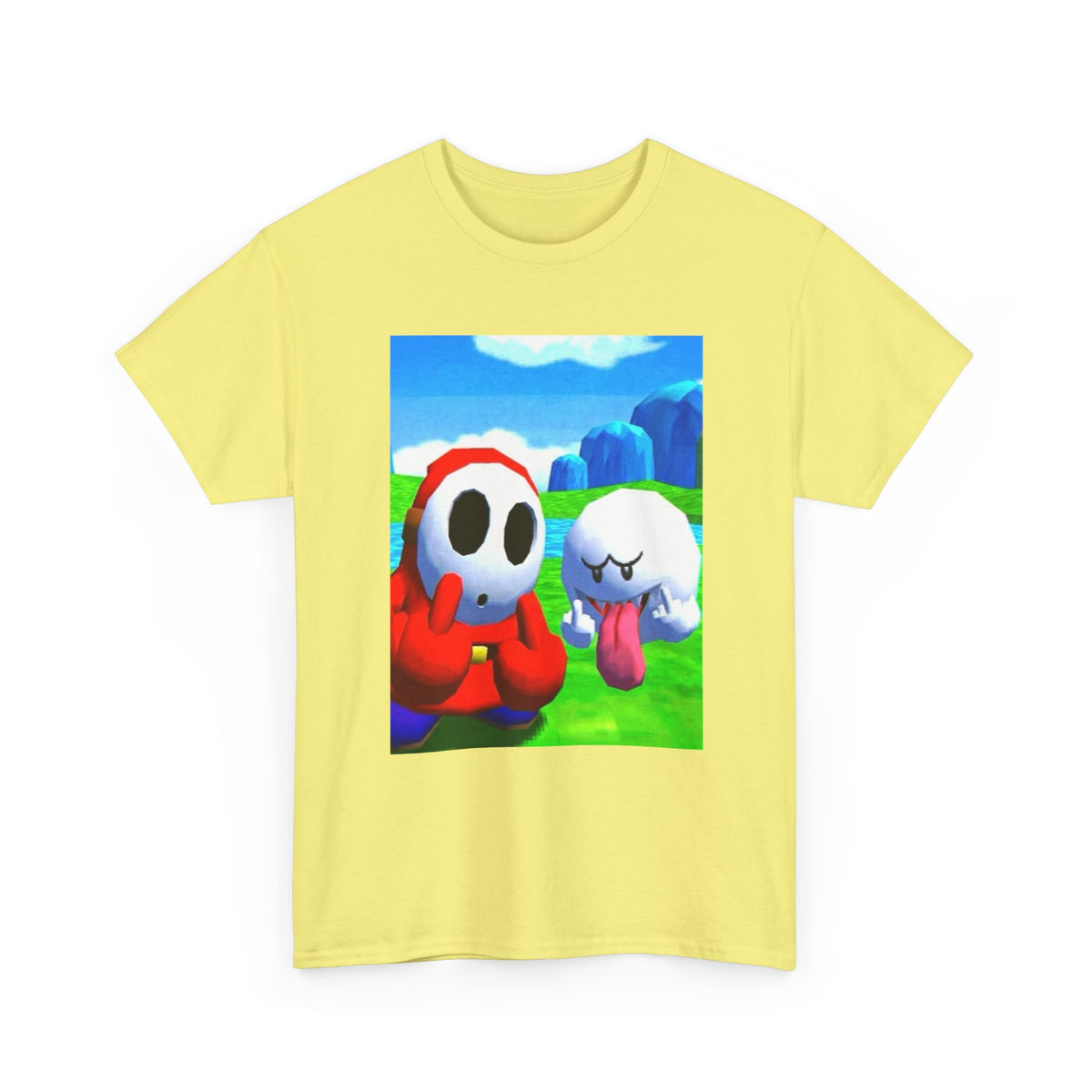 Shy Guy And Boo Flipping The Bird Tee